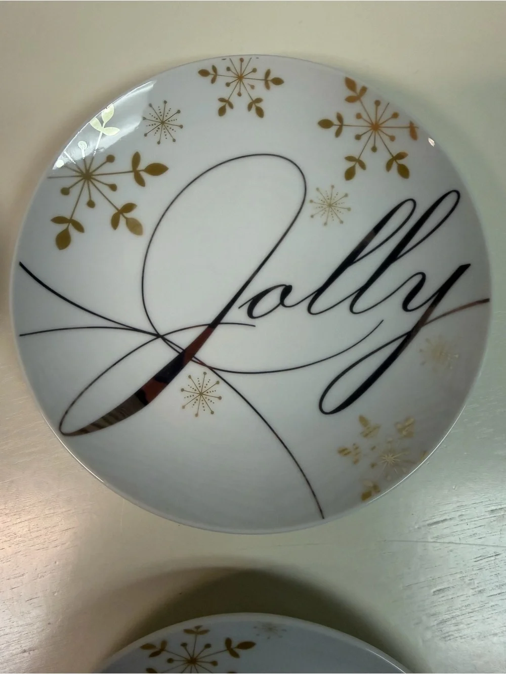 Pier 1 Holiday Wishes 6” Snowflake Appetizer Plates Set of 4